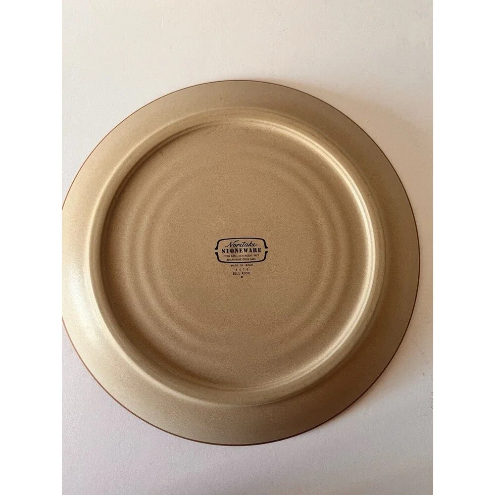 2 Noritake Blue Adobe Dinner Plates 10 1/4